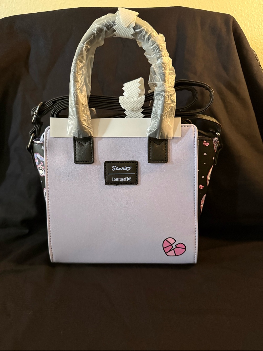Loungefly Sanrio Kuromi Stained Glass Satchel Crossbody Bag | NWT - Picture 4 of 8
